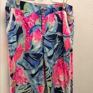 Vibrant Floral Print Pants
